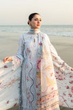 3 Piece Unstitched Fully Embroidered Chicken Kari Lawn Dress with Embroidered Silk Dupatta