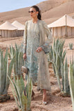 3 Piece Unstitched Fully Embroidered Chicken Kari Dobby Lawn Dress with Fully Embroidered Chantilly Dupatta