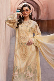 3 Piece Unstitched Fully Embroidered Chicken Kari Organza Dress with Fully Embroidered Medium Silk Dupatta