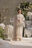 3 Piece Unstitched Fully Embroidered Chicken Kari Lawn Dress with Fully Embroidered Organza Dupatta