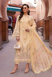 3 Piece Unstitched Fully Embroidered Chicken Kari Organza Dress with Fully Embroidered Medium Silk Dupatta