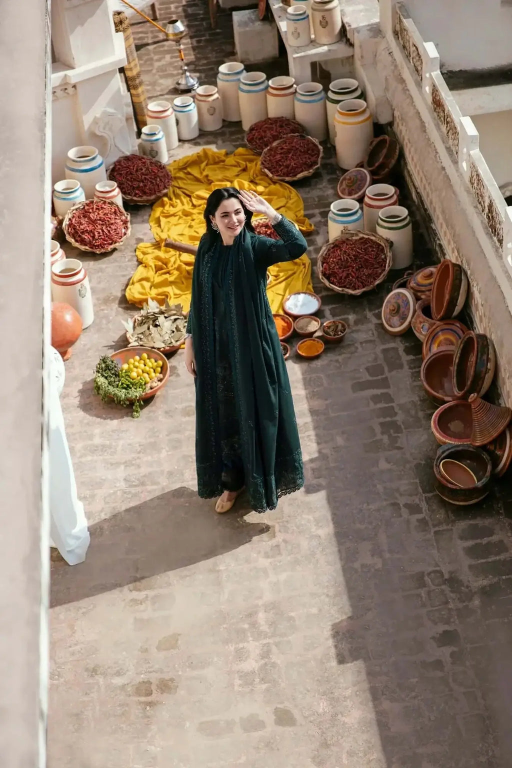 3 Piece Unstitched Heavy Embroidered Lawn Suit with Four-sided Embroidered Lawn Dupatta