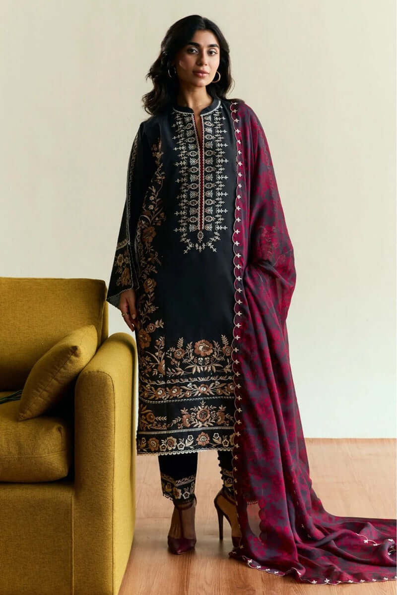 turbolight winter dress designs 2025 new-arrivals dhanak collection khaddar velvet online end year sale dhanak dress design