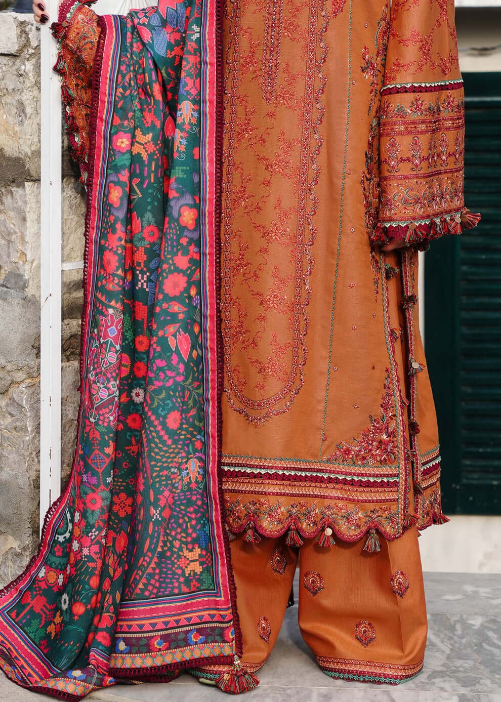 turbolight winter dress designs 2025 new-arrivals dhanak collection khaddar velvet online end year sale dhanak dress design