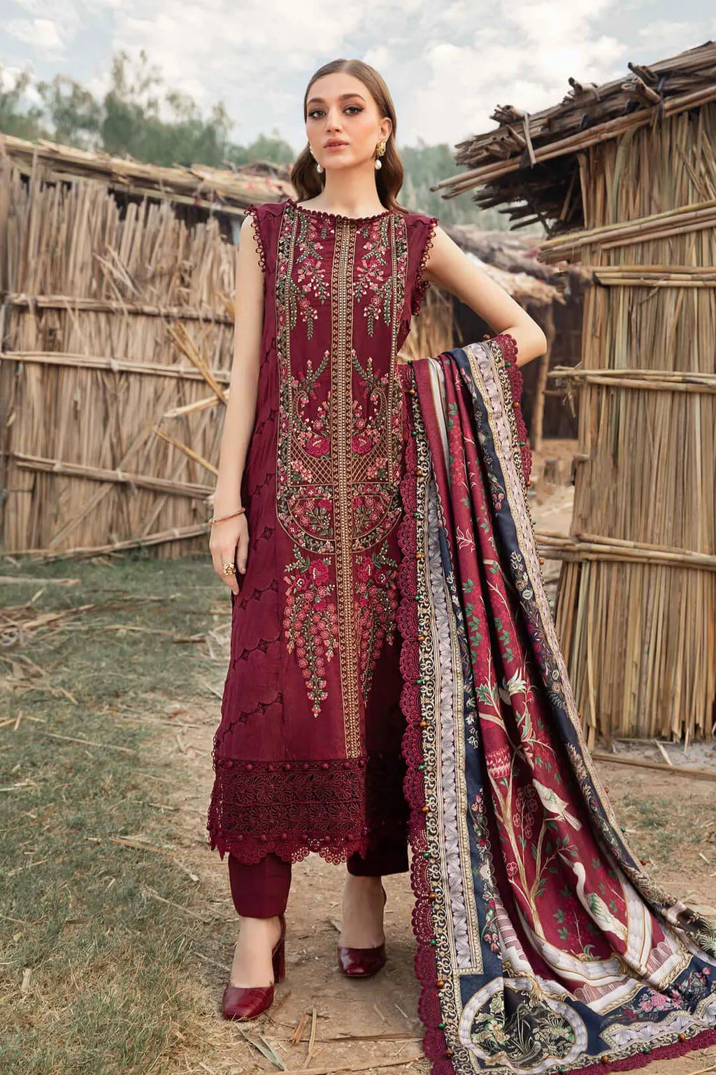 turbolight winter dress designs 2025 new-arrivals dhanak collection khaddar velvet online end year sale dhanak dress design
