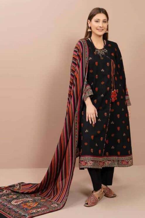 turbolight winter dress designs 2025 new-arrivals dhanak collection khaddar velvet online end year sale dhanak dress design
