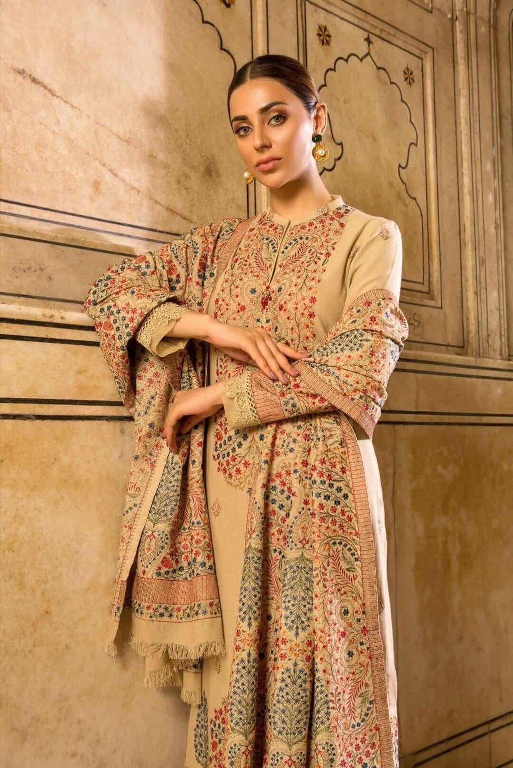 turbolight winter dress designs 2025 new-arrivals dhanak collection khaddar velvet online end year sale dhanak dress design