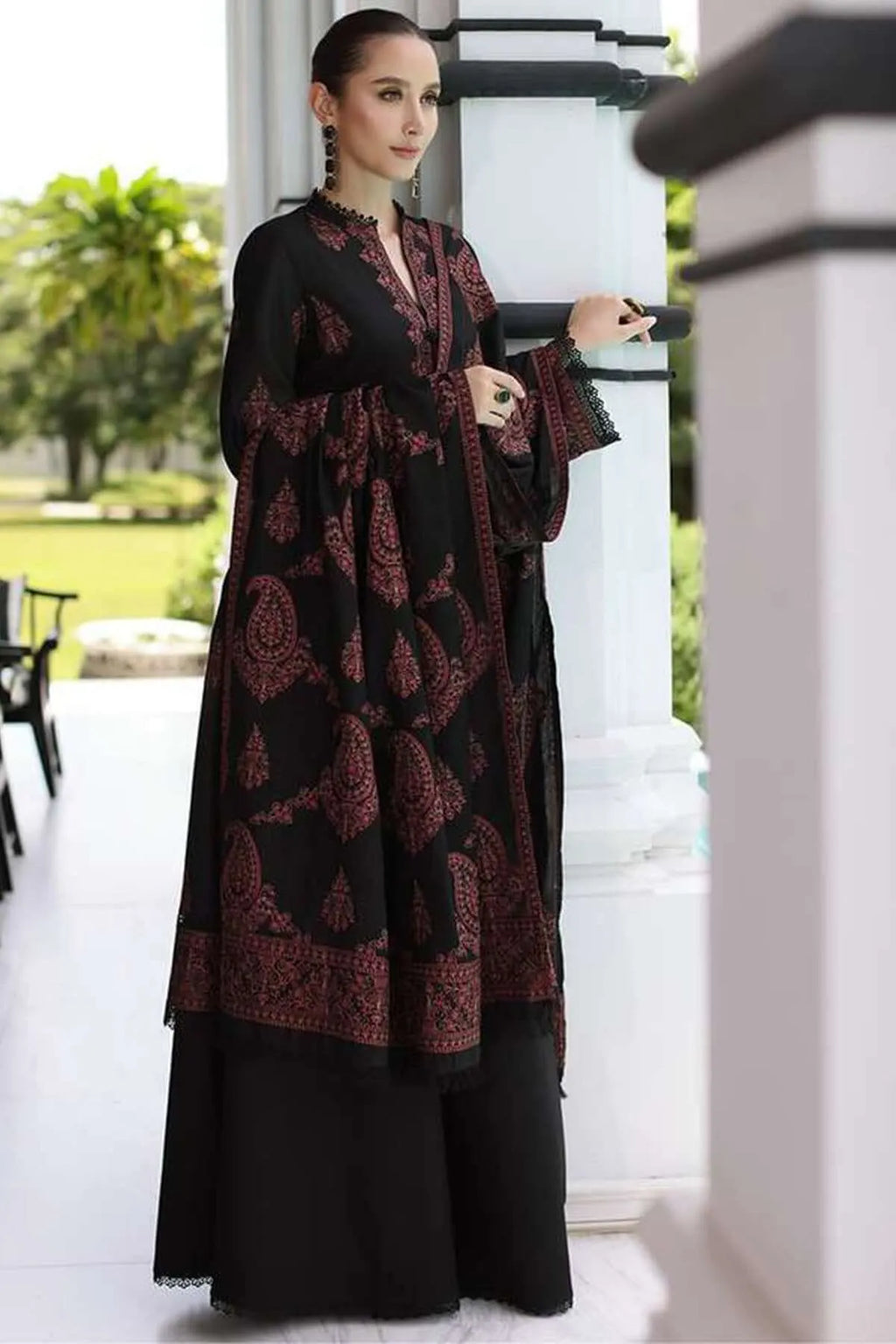 turbolight winter dress designs 2025 new-arrivals dhanak collection khaddar velvet online end year sale dhanak dress design