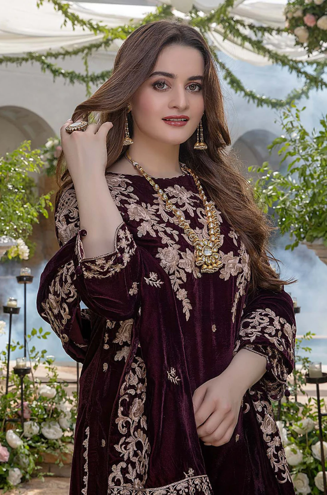 turbolight winter dress designs 2025 new-arrivals dhanak collection khaddar velvet online end year sale dhanak dress design