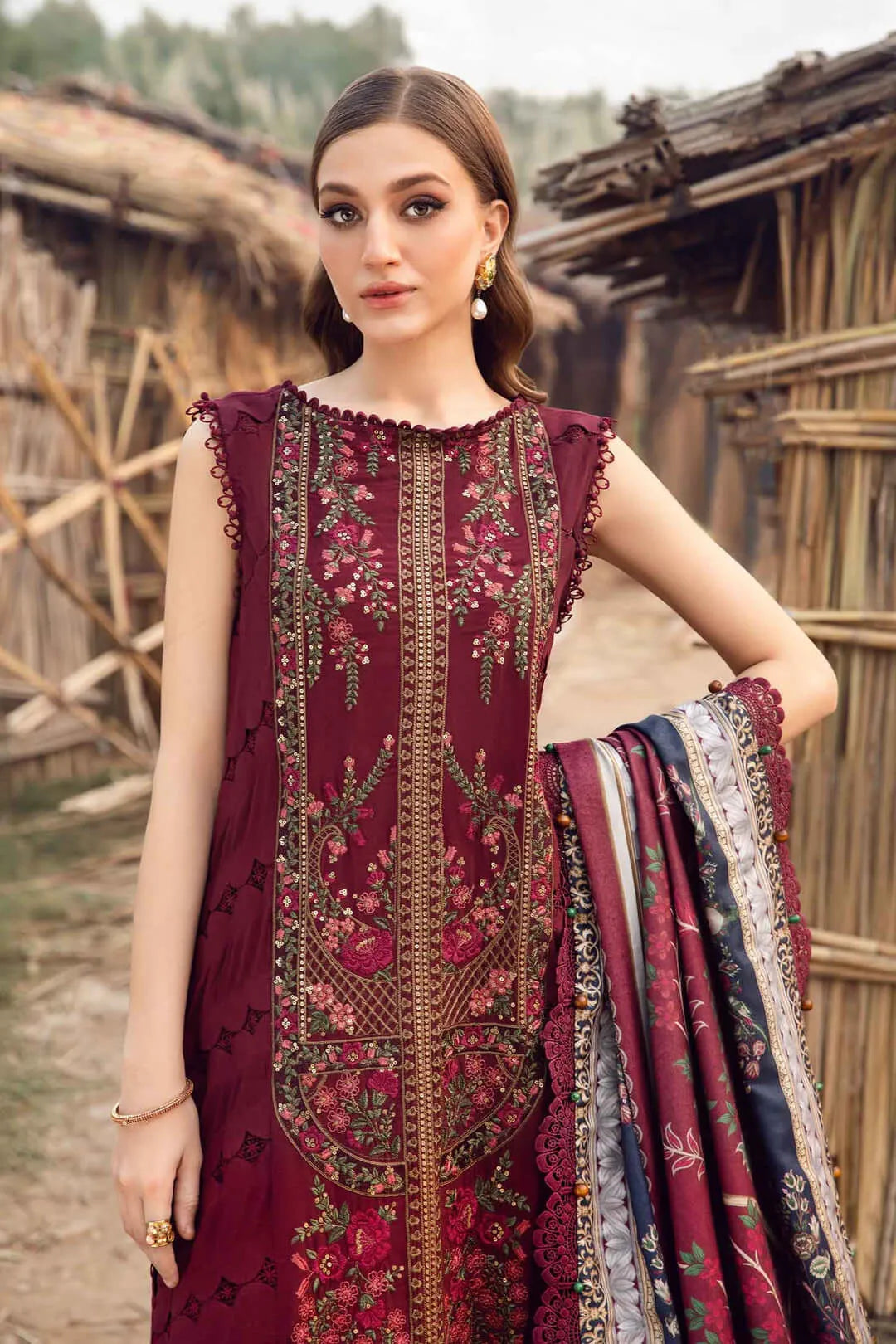 turbolight winter dress designs 2025 new-arrivals dhanak collection khaddar velvet online end year sale dhanak dress design