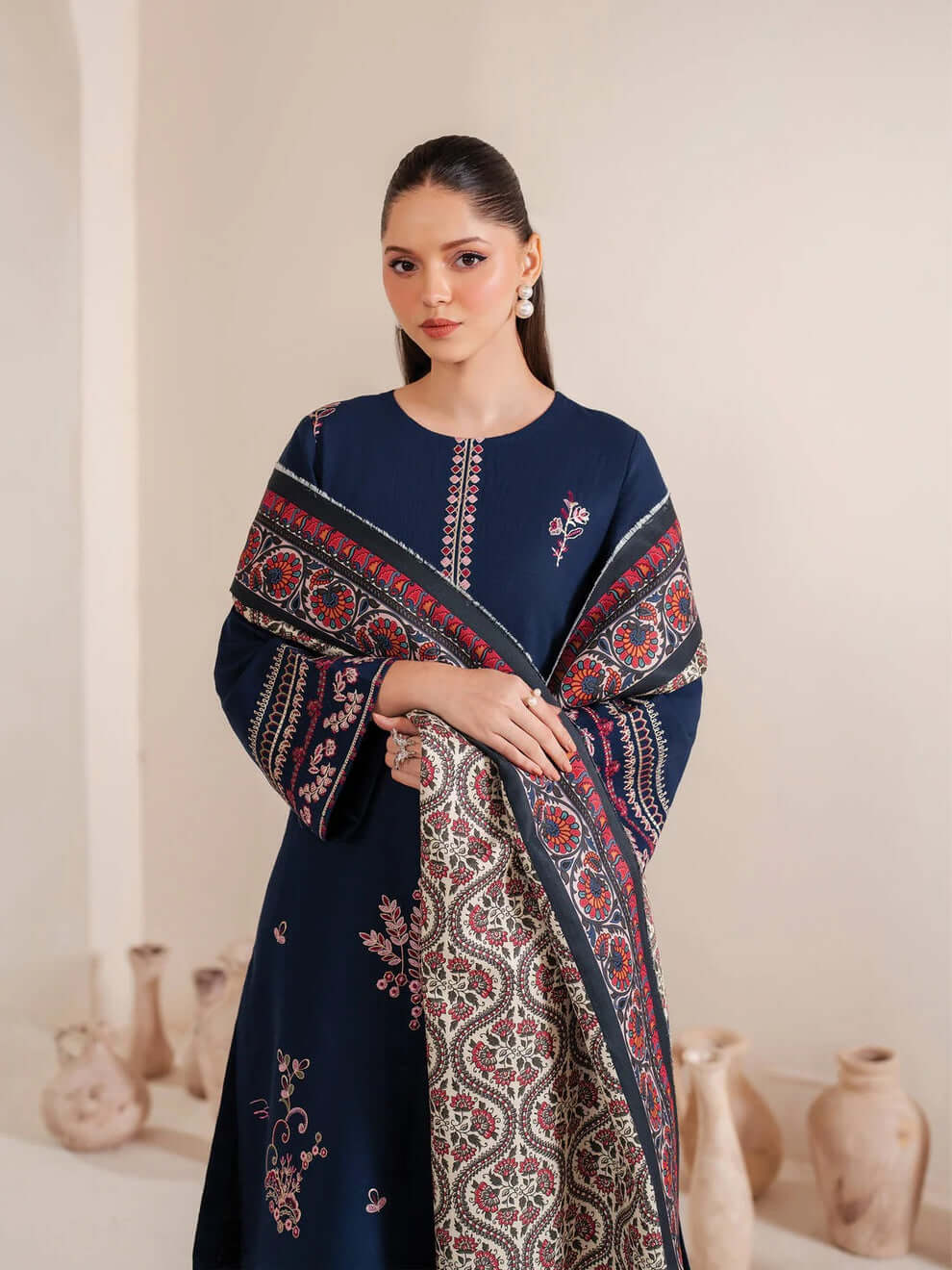 turbolight winter dress designs 2025 new-arrivals dhanak collection khaddar velvet online end year sale dhanak dress design