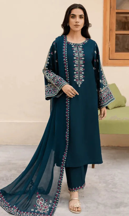 turbolight winter dress designs 2025 new-arrivals dhanak collection khaddar velvet online end year sale dhanak dress design