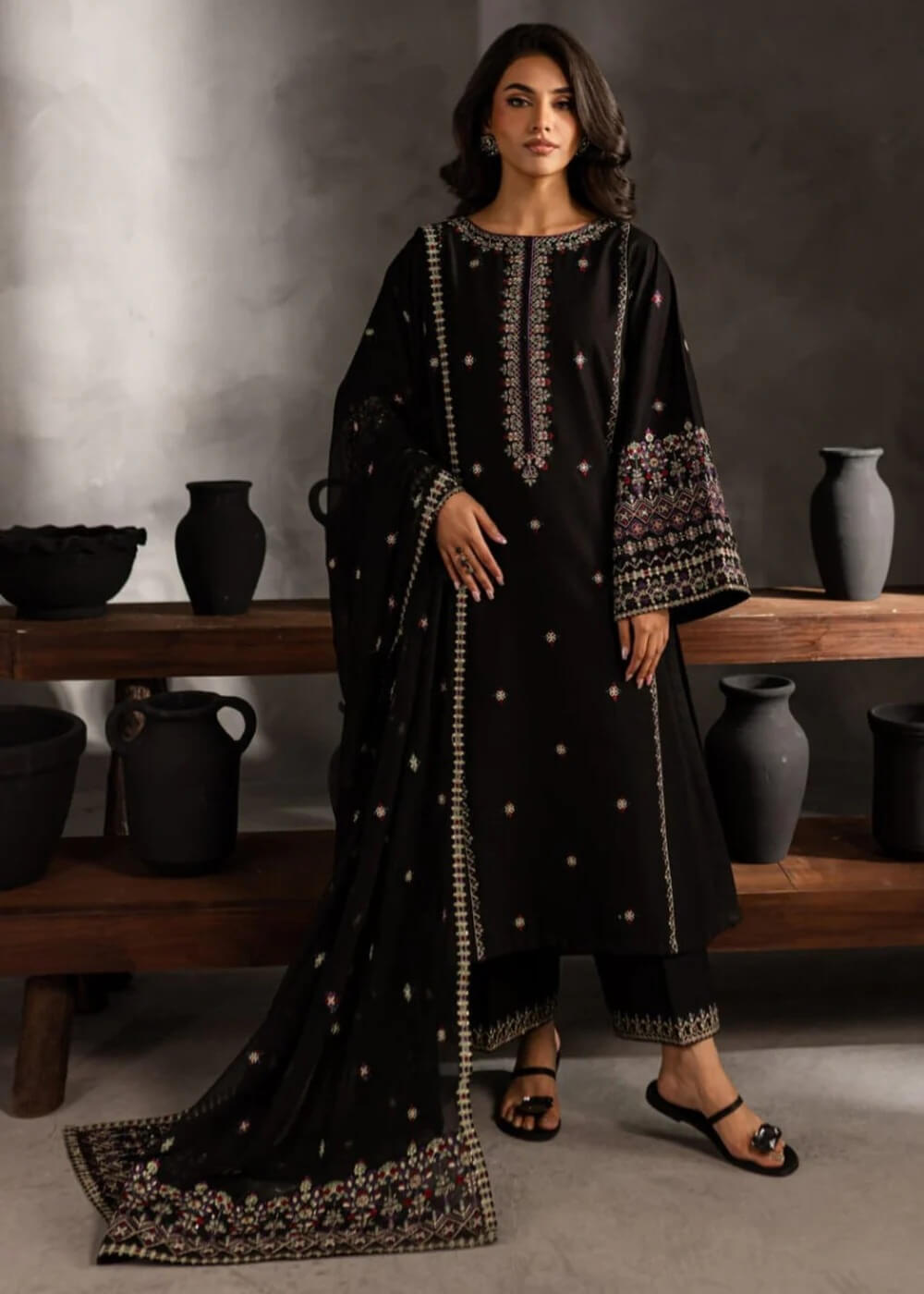 turbolight winter dress designs 2025 new-arrivals dhanak collection khaddar velvet online end year sale dhanak dress design