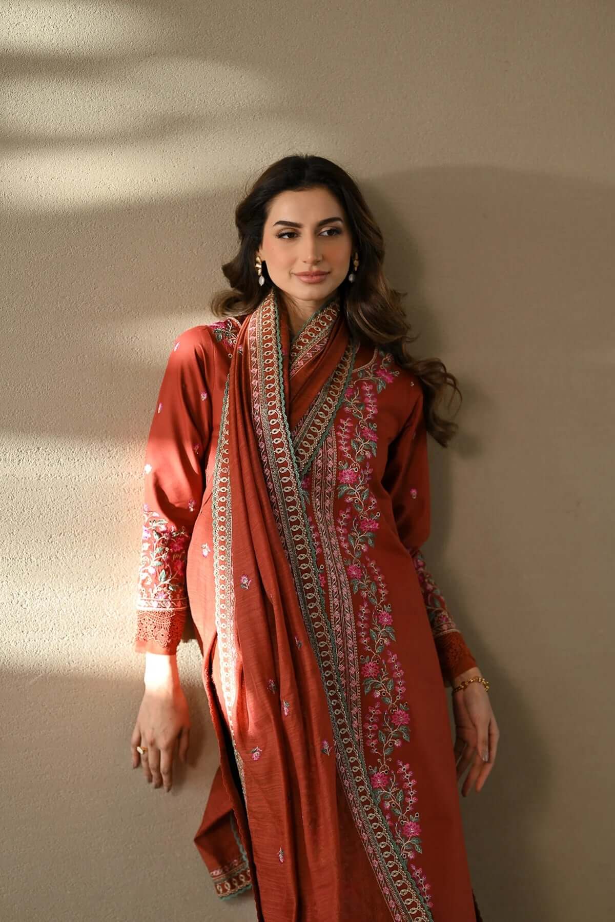 turbolight winter dress designs 2025 new-arrivals dhanak collection khaddar velvet online end year sale dhanak dress design