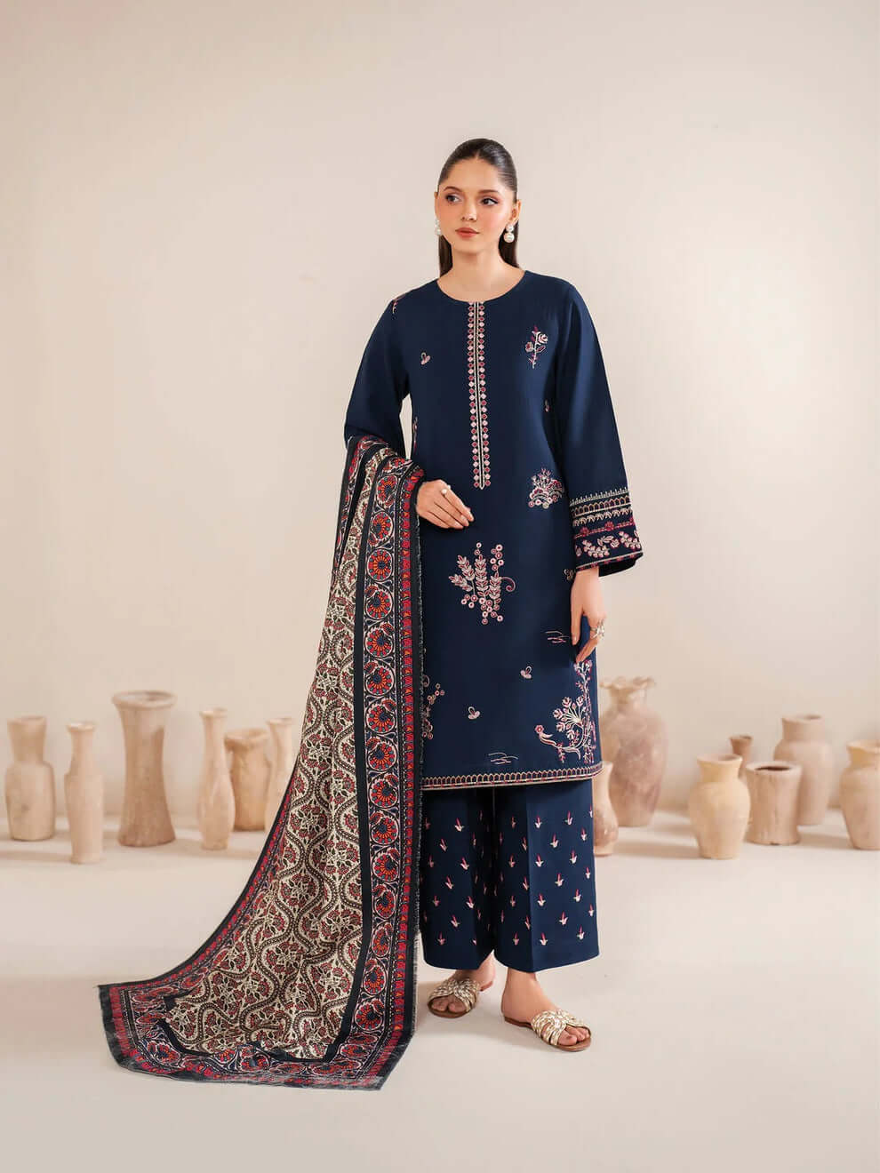 turbolight winter dress designs 2025 new-arrivals dhanak collection khaddar velvet online end year sale dhanak dress design