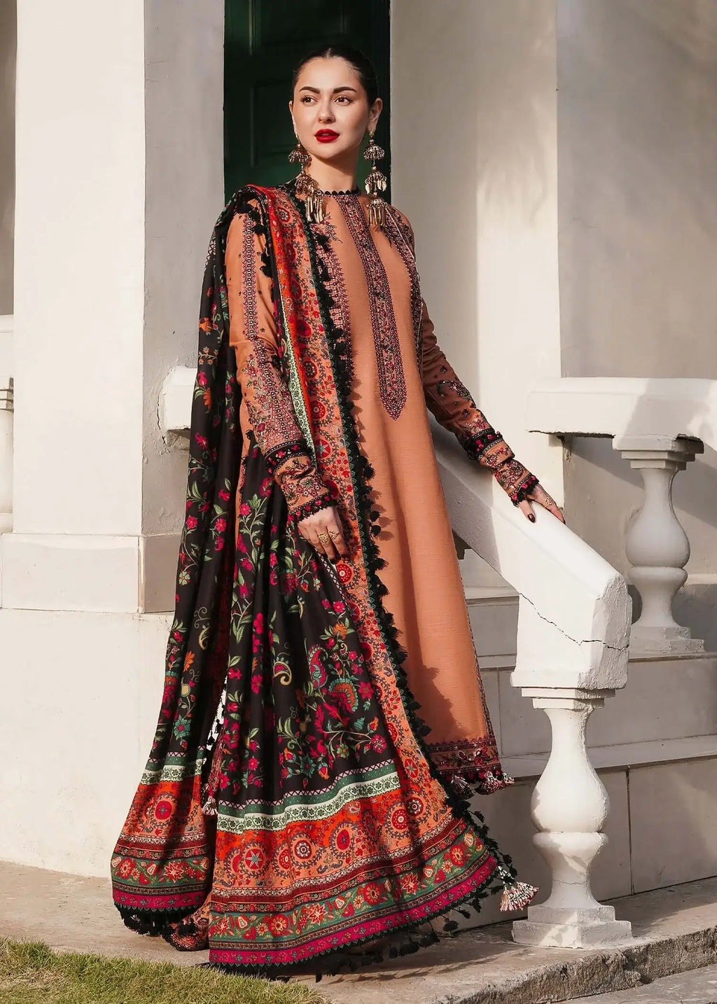 turbolight winter dress designs 2025 new-arrivals dhanak collection khaddar velvet online end year sale dhanak dress design