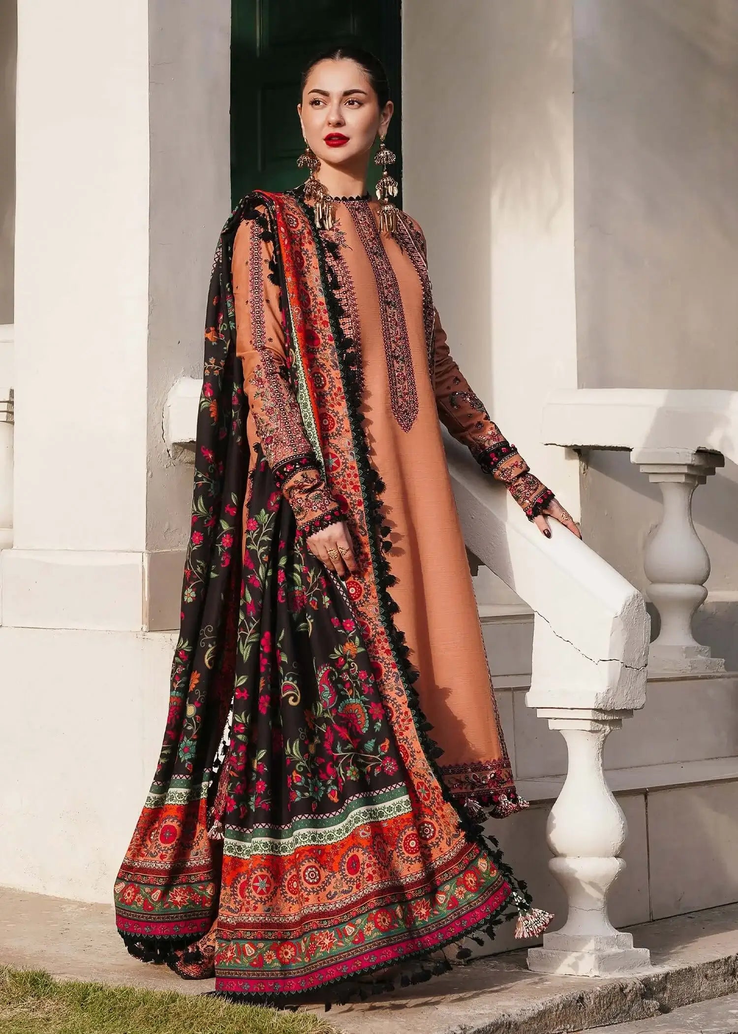 turbolight winter dress designs 2025 new-arrivals dhanak collection khaddar velvet online end year sale dhanak dress design
