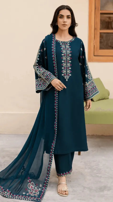 turbolight winter dress designs 2025 new-arrivals dhanak collection khaddar velvet online end year sale dhanak dress design