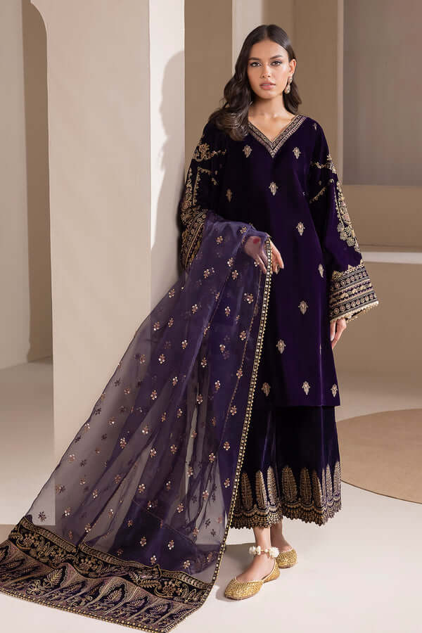 turbolight winter dress designs 2025 new-arrivals dhanak collection khaddar velvet online end year sale dhanak dress design