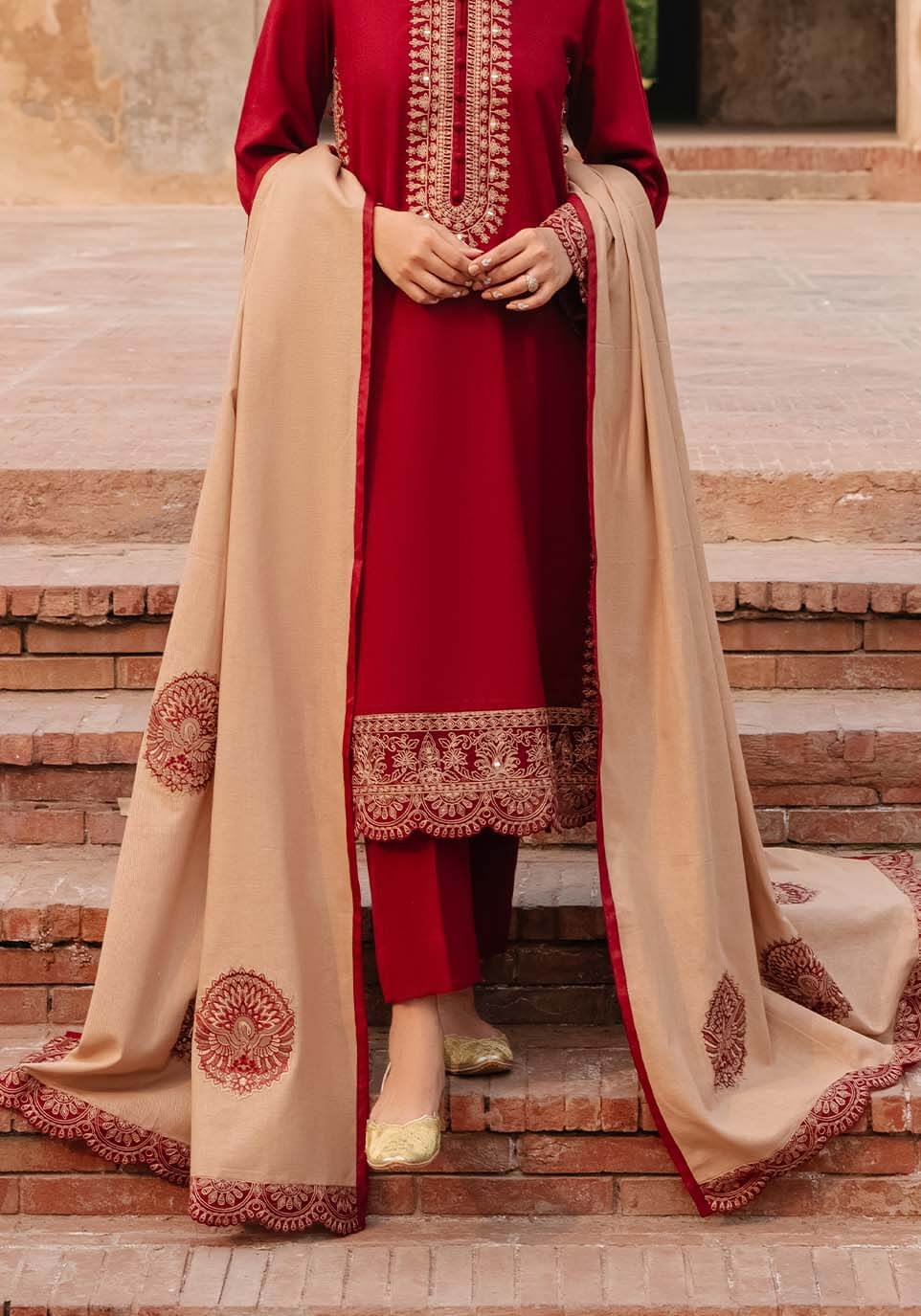 turbolight winter dress designs 2025 new-arrivals dhanak collection khaddar velvet online end year sale dhanak dress design