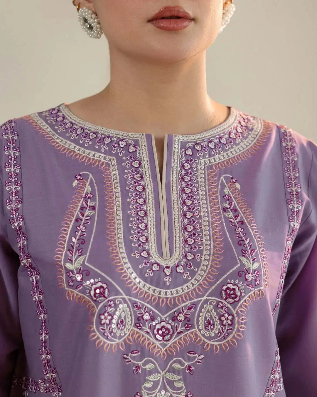 2 Piece Unstitched Heavy Embroidered Dhanak Suit