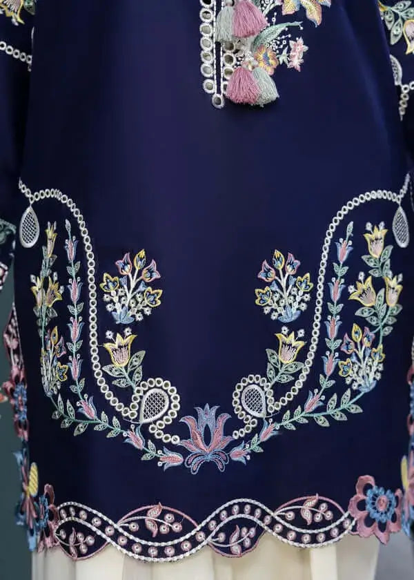 3 Piece Unstitched Heavy Embroidered Dhanak Suit