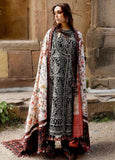 3 Piece Unstitched Heavy Embroidered Dhanak Suit with Printed Woolen Shawl