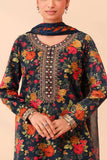 3 Piece Unstitched Embroidered Khaddar Suit with Printed Khaddar Dupatta