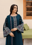 3 Piece Unstitched Heavy Embroidered Dhanak Suit with Four-sided Embroidered Dhanak Shawl