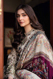 3 Piece Unstitched Heavy Embroidered Dhanak Suit with Printed Woolen Shawl