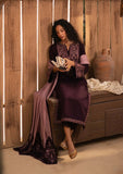 3 Piece Unstitched Heavy Embroidered Dhanak Suit with Embroidered Dhanak Shawl