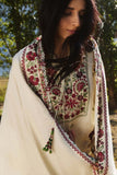 3 Piece Unstitched Heavy Embroidered Dhanak Suit with Heavy Embroidered Dhanak Shawl
