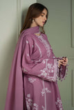 3 Piece Unstitched Heavy Embroidered Dhanak Suit with Four Sided Embroidered Dhanak Shawl