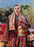 3 Piece Unstitched Heavy Embroidered Dhanak Suit with Heavy Embroidered Dhanak Shawl