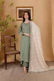 3 Piece Unstitched Heavy Embroidered Dhanak Suit with Embroidered Dhanak Shawl