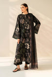 3 Piece Unstitched Embroidered Khaddar Suit with Printed Khaddar Dupatta