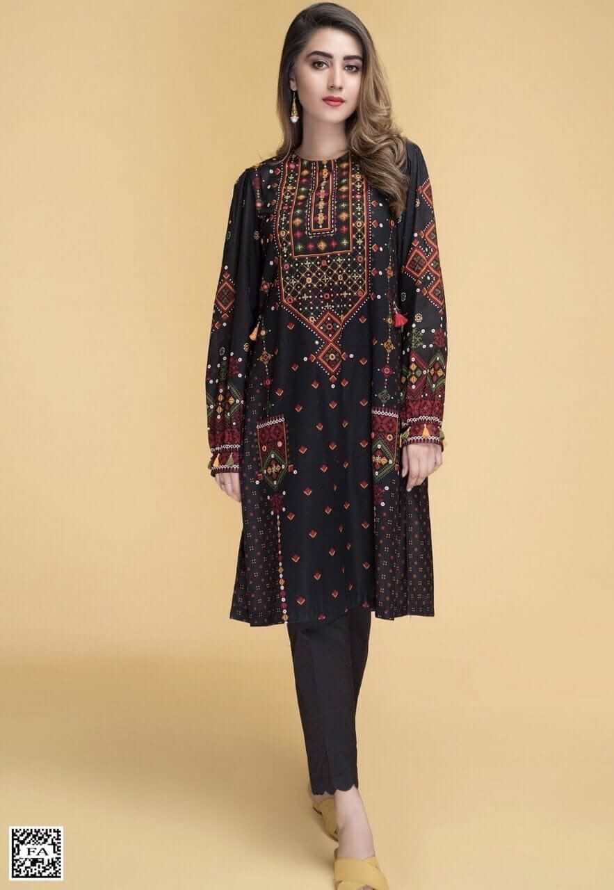 2 Piece Unstitched Heavy Embroidered Pure Lawn Suit