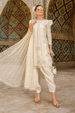 3 Piece Unstitched Heavy Embroidered Chickenkari Lawn Suit With Heavy Embroidered Bamber Chiffon Dupatta