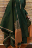 3 Piece Unstitched Embroidered Dhanak Suit With Digital Printed Woolen Shawl