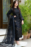3 Piece Unstitched Heavy Embroidered Pure Lawn Suit With Heavy Embroidered Organza Dupatta