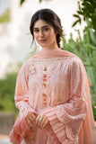 3 Piece Unstitched Heavy Embroidered Chicken Kari Lawn Suit With Heavy Embroidered Bamber Chiffon Dupatta
